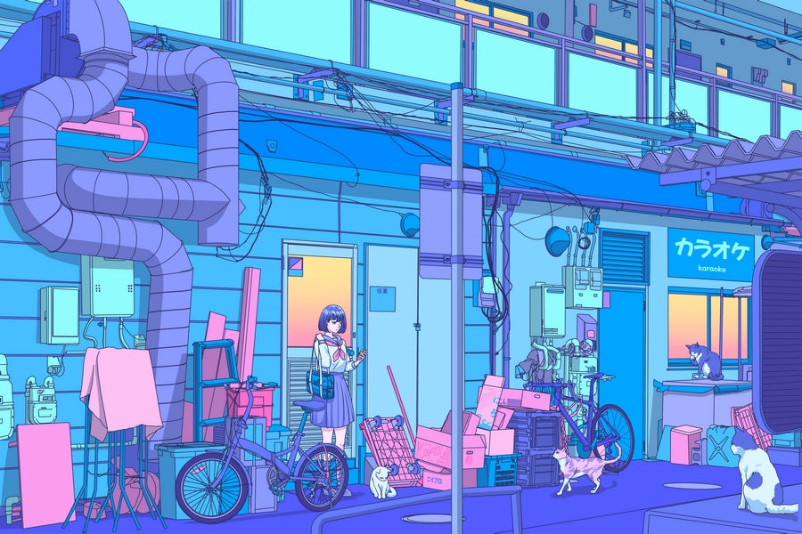 Alley Cats Plexi Glass Wall Art