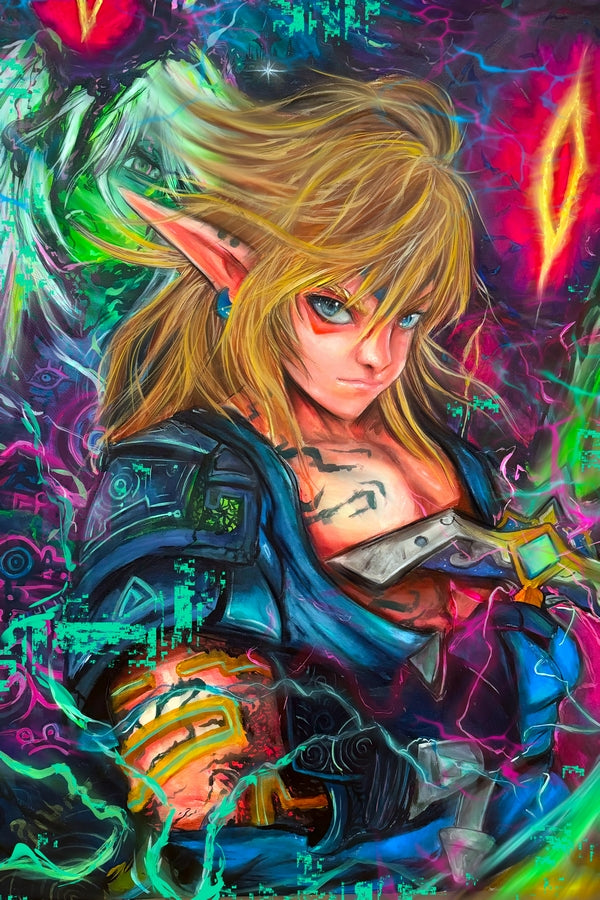 Ancient Neon Hero Plexi Glass Wall Art