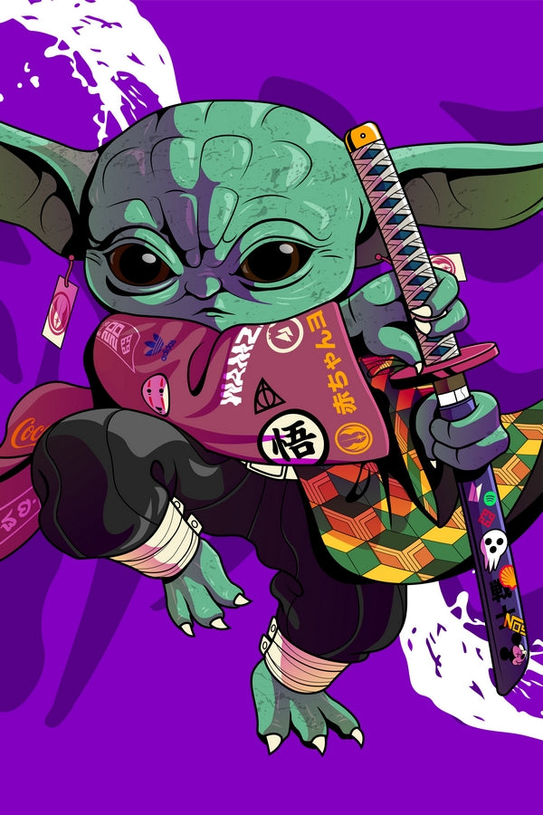 Baby Samurai Plexi Glass Wall Art