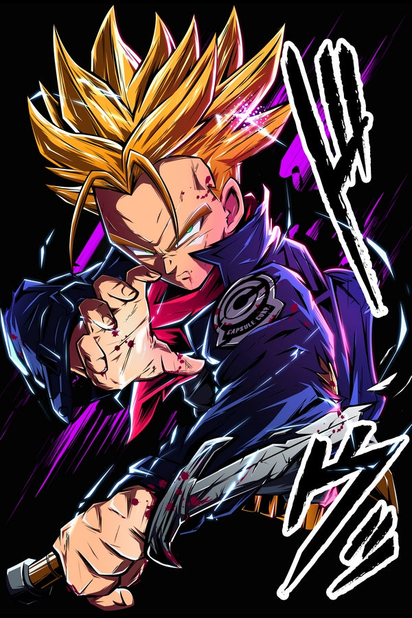 Burning Slash Plexi Glass Wall Art