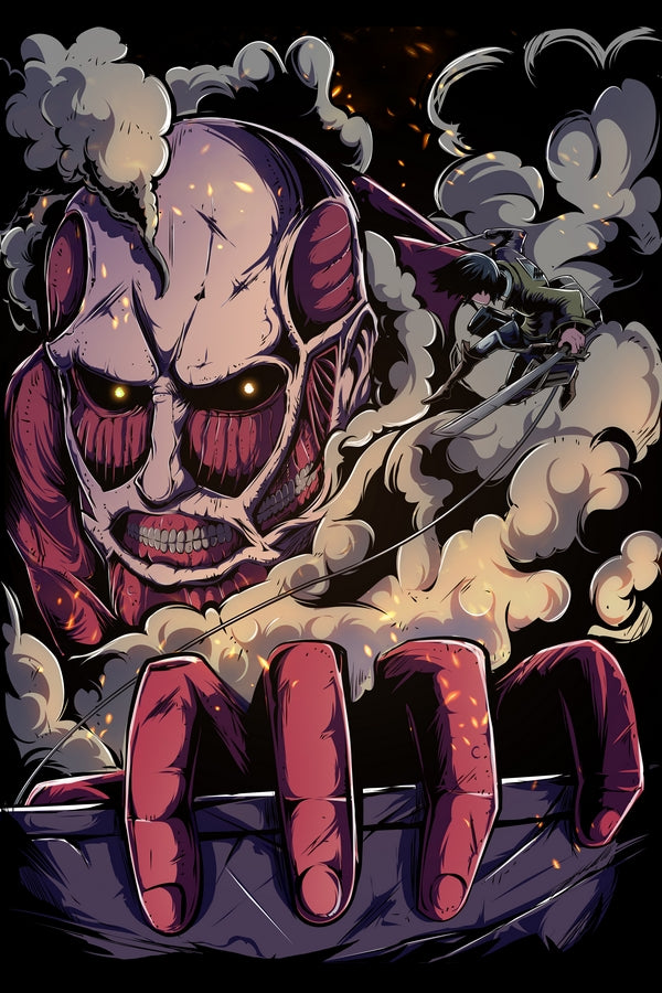 Fighting the Giant Plexi Glass Wall Art