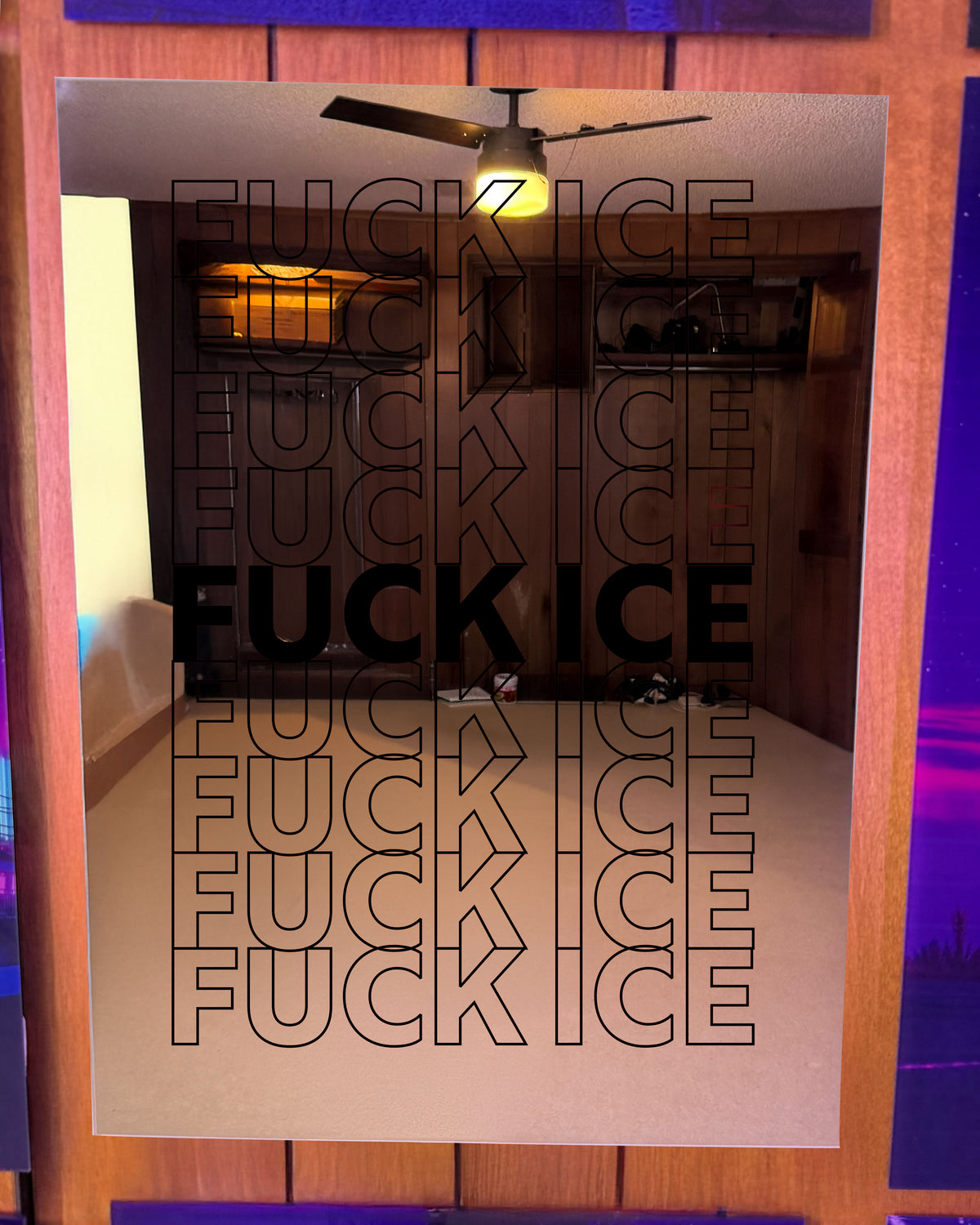 Fuck Ice V2 Black Mirror Poster