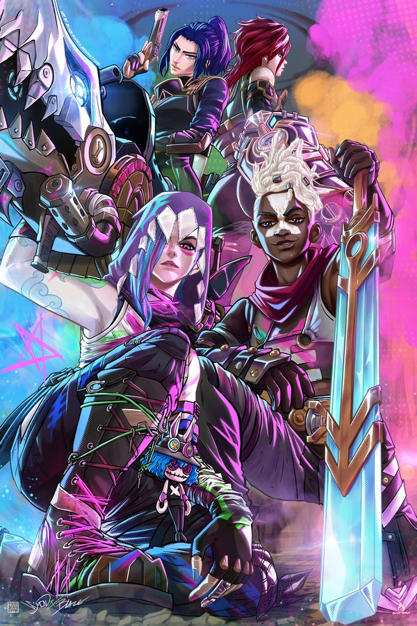 Graffiti in Neon Plexi Glass Wall Art