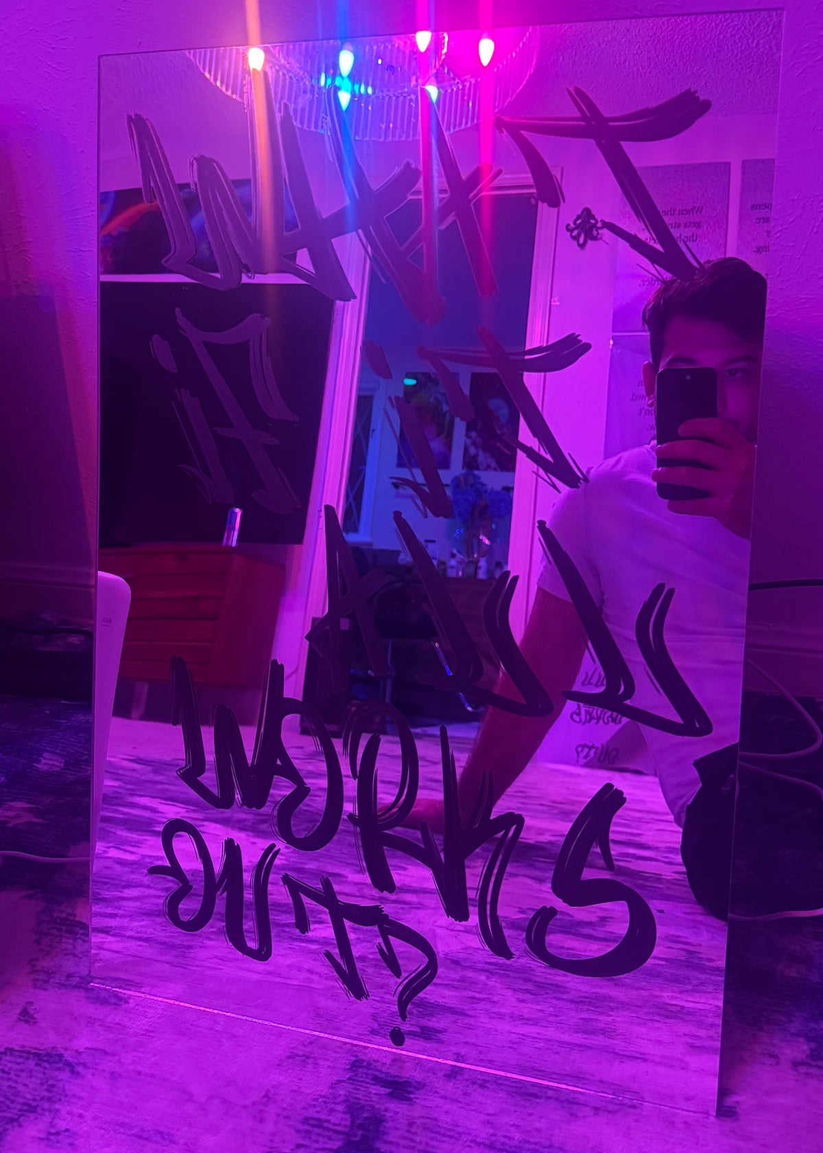 What if it all works out? Work Harder Motivational Plexi Mirror