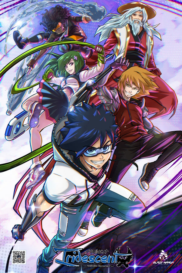 Iridescent Manga Plexi Glass Wall Art