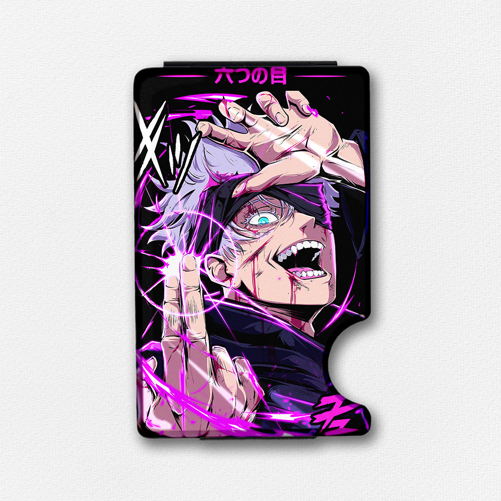 Magic Fingers Plexi Glass Acrylic Backed Metal Wallet