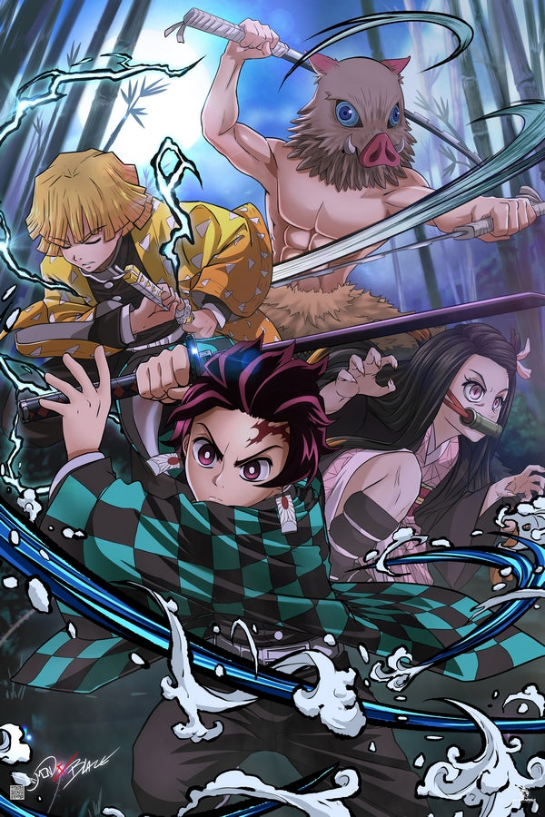 Powerful Katanas Plexi Glass Wall Art