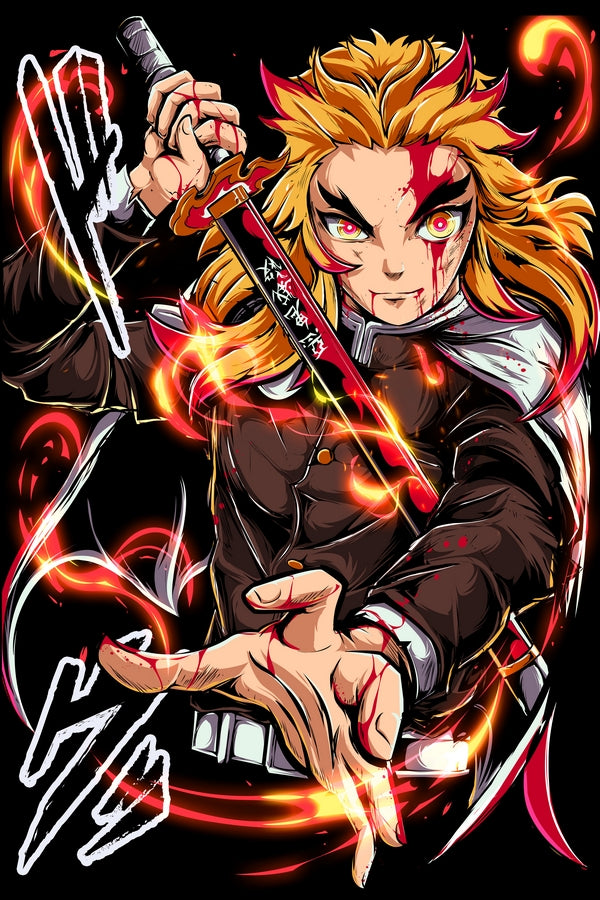 Red Sword Warrior Plexi Glass Wall Art