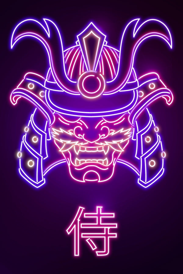 Retro Samuraii Plexi Glass Wall Art