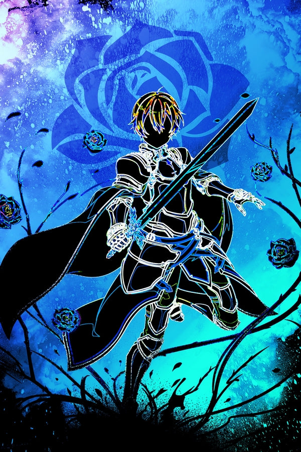 Soul of the Blue Rose Plexi Glass Wall Art