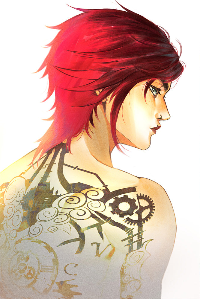 Steampunk Tattoo Plexi Glass Wall Art