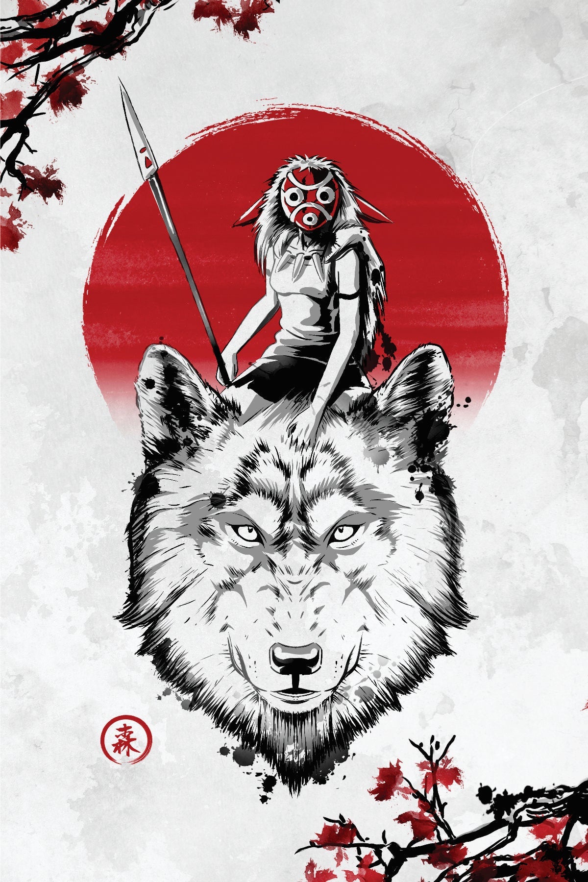 The Wolf Princess Plexi Glass Wall Art