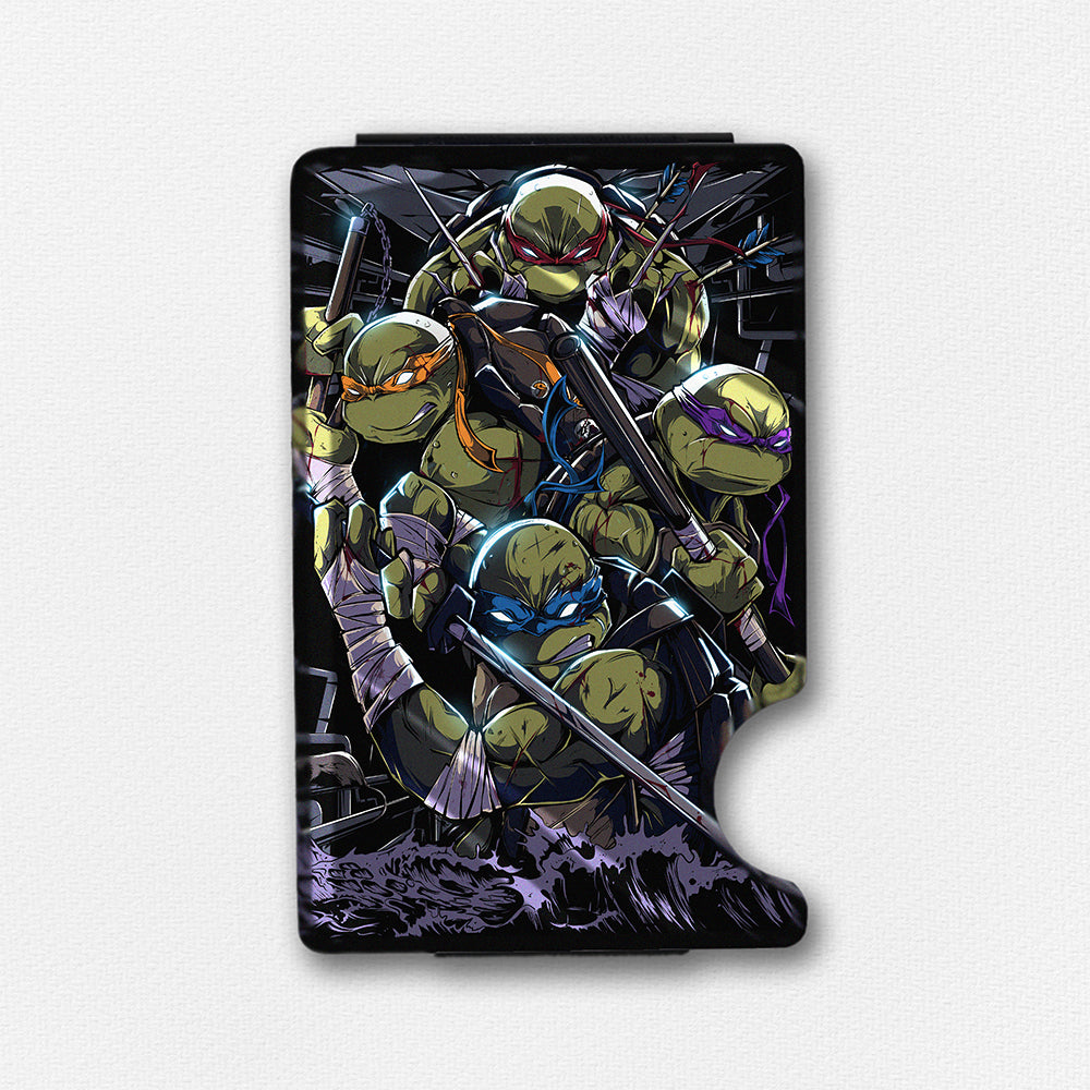 Turtle Gang Plexi Glass Acrylic Backed Metal Wallet