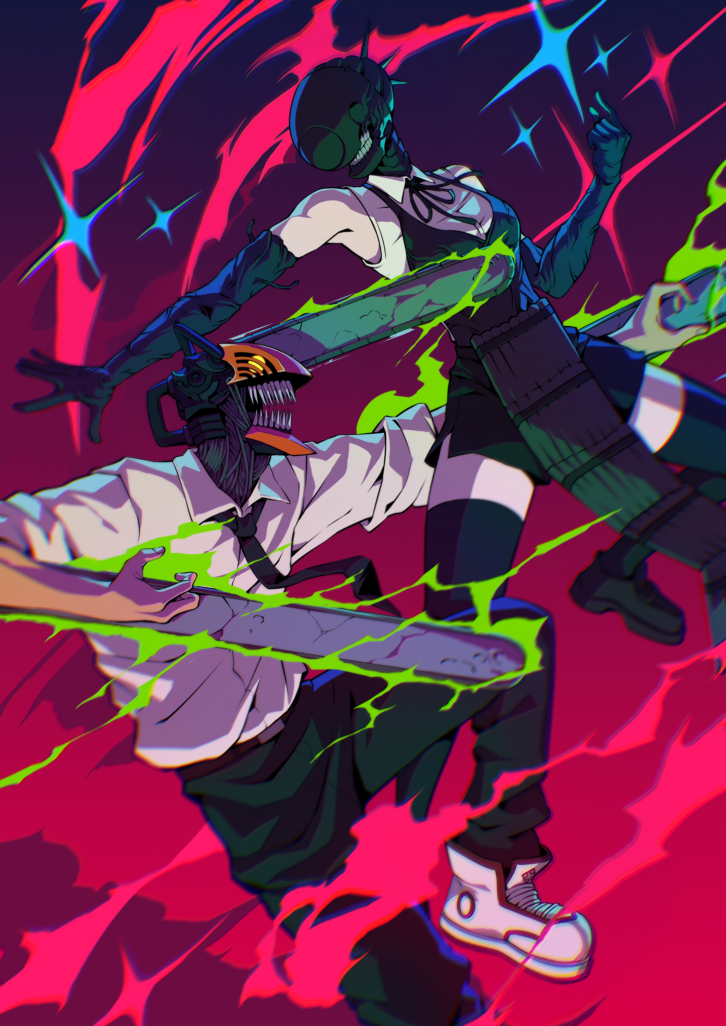 Chainsaws and Bombs Plexi Glass Wall Art