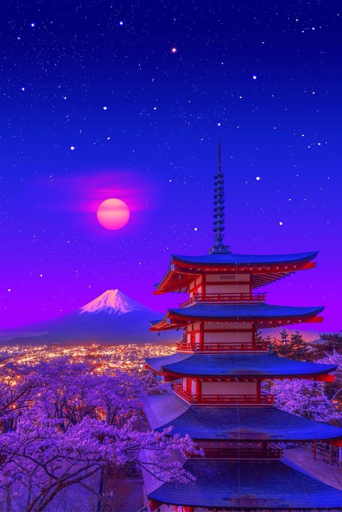 ロココ調たっぷりシェルのインテリアボード Yagedan - 'Chureito Pagoda' | Acrylic Glass Print | Shatter