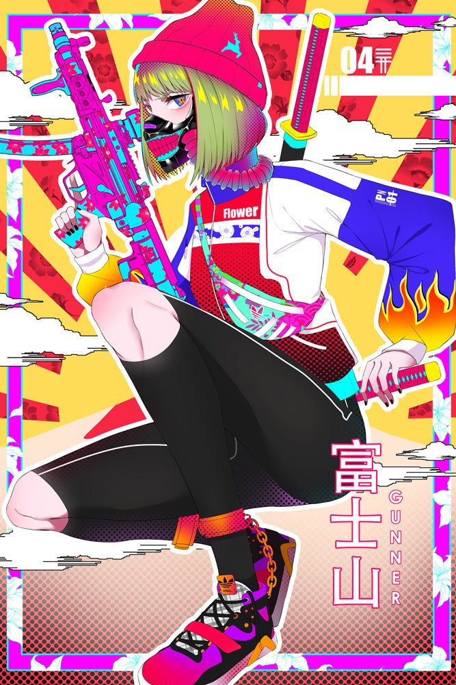 Colorful Gunner Plexi Glass Wall Art - Tonakai Art - V1Tech