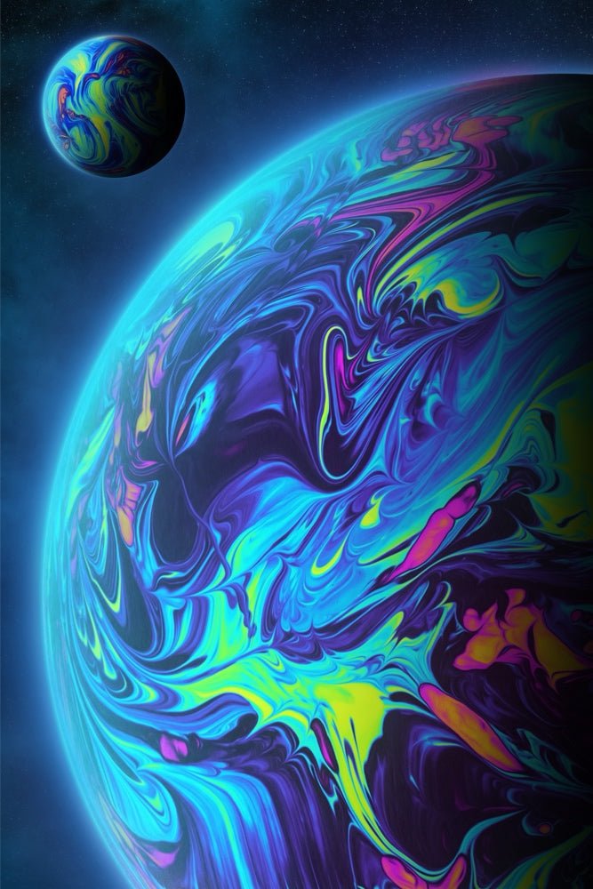 Colorful Space Plexi Glass Wall Art - Geoglyser - V1Tech