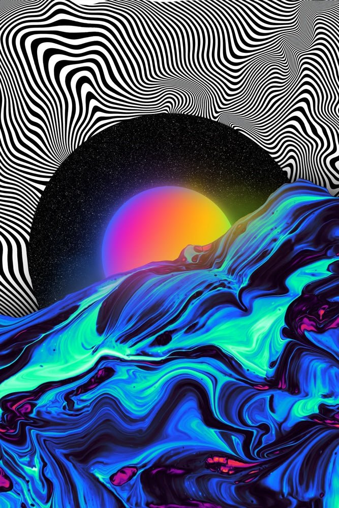 Crimson Plexi Glass Wall Art - Geoglyser - V1Tech