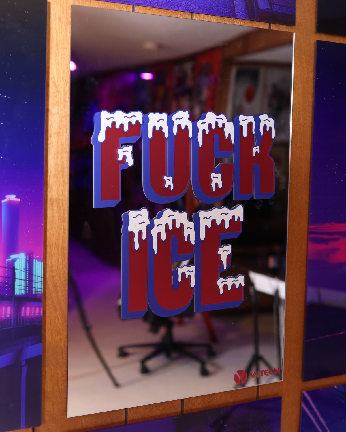 Fuck Ice Mirror Poster