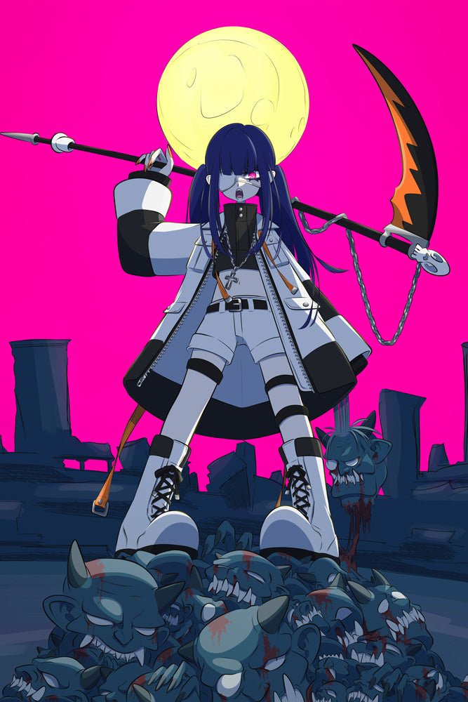 Oni Slayer Plexi Glass Wall Art - Bonne_Syu - V1 Tech