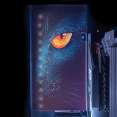 Retro Cat Lian Li O11 and Dynamic and XL Rear Panel Plate Cover with ARGB LED Lighting