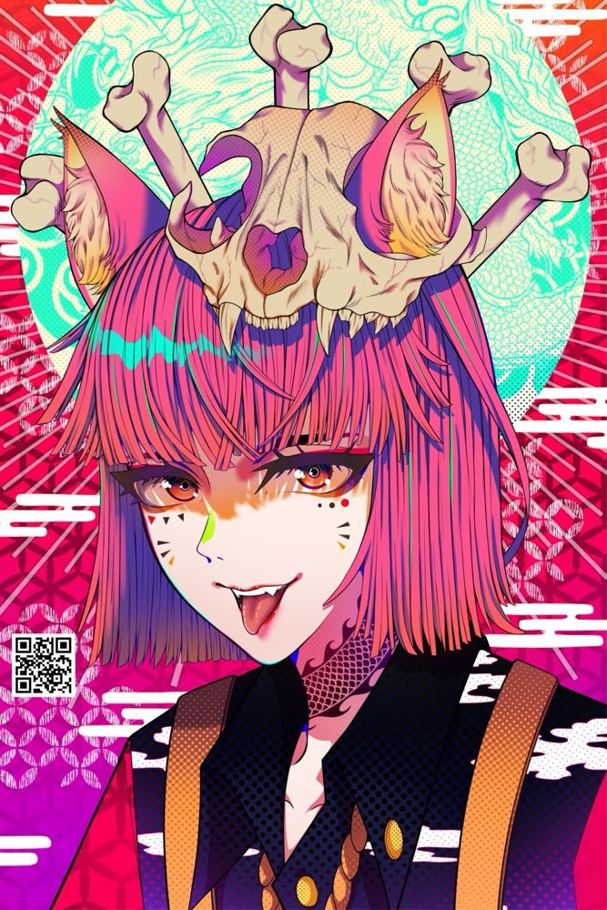 Skull Hat Plexi Glass Wall Art - Tonakai Art - V1Tech