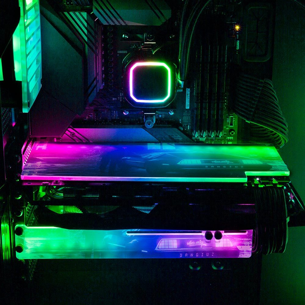 Technicolor RGB GPU Support Bracket - Dan Giuz - V1Tech