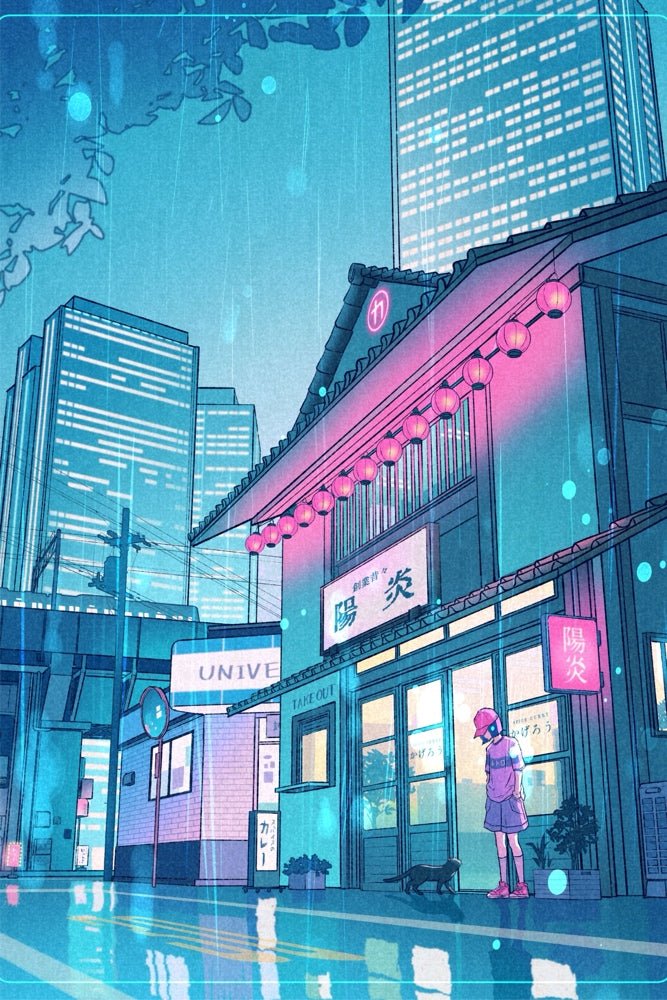 Waiting at the Corner Store Plexi Glass Wall Art - Wacca - V1Tech