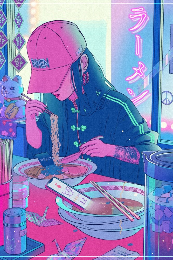 Yummy Ramen Plexi Glass Wall Art - Wacca - V1Tech