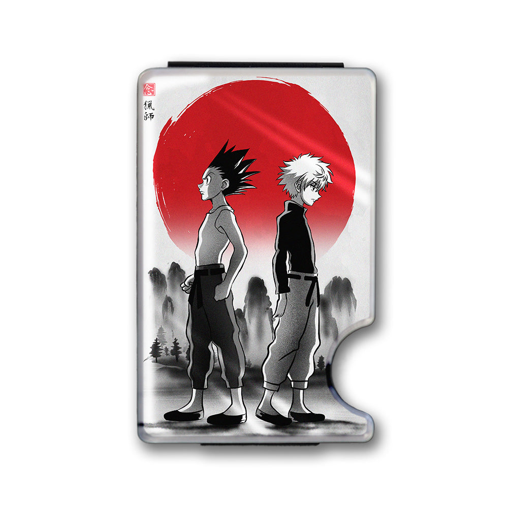 A Hunters Friendship Plexi Glass Acrylic Backed Metal Wallet