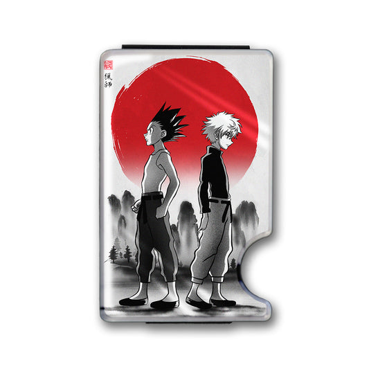 A Hunters Friendship Plexi Glass Acrylic Backed Metal Wallet