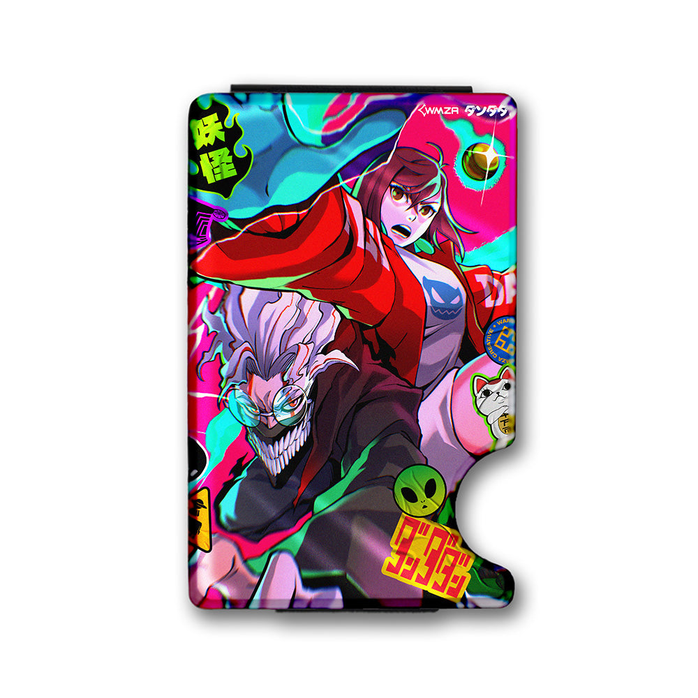 Alien Stickers Plexi Glass Acrylic Backed Metal Wallet