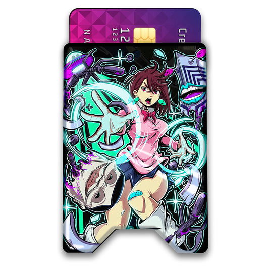 Alien Earrings Plexi Glass Acrylic Backed 3D Printed Ultra Slim and Compact Wallet