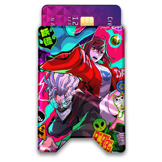 Alien Stickers Plexi Glass Acrylic Backed 3D Printed Ultra Slim and Compact Wallet