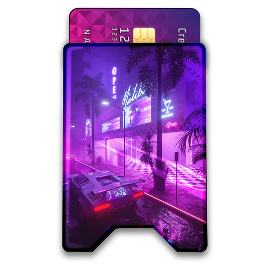 Back to 80s Plexi Glass Acrylic Backed 3D Printed Ultra Slim and Compact Wallet