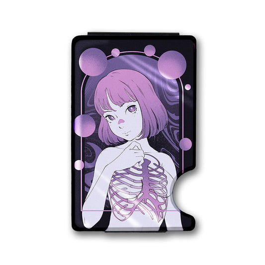 Balance Spell Plexi Glass Acrylic Backed Metal Wallet