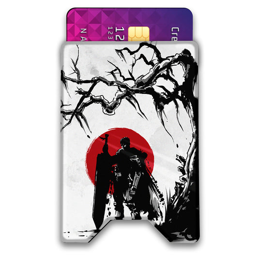 Black Swordsman Under the Sun Plexi Glass Acrylic Backed 3D Printed Ultra Slim and Compact Wallet