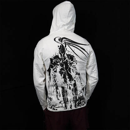 Blood Red Knight Hoodie White