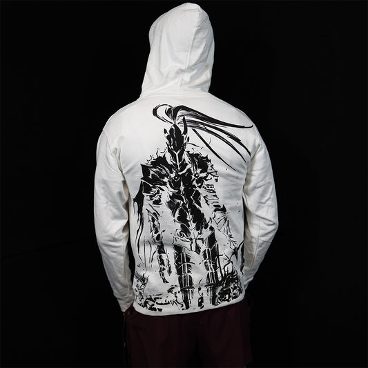 Blood Red Knight Hoodie White