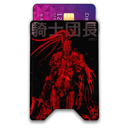 Blood Red Knight Plexi Glass Acrylic Backed 3D Printed Ultra Slim and Compact Wallet