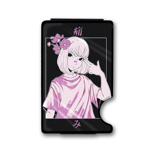 Bloom Spell Plexi Glass Acrylic Backed Metal Wallet