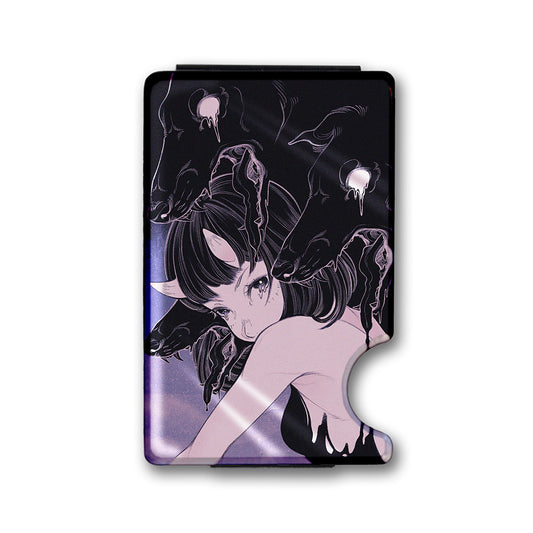 Borzoi Plexi Glass Acrylic Backed Metal Wallet