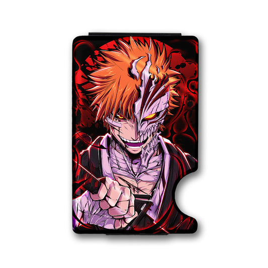 Broken Mask Plexi Glass Acrylic Backed Metal Wallet