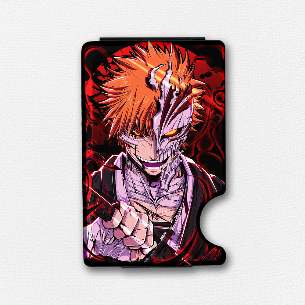 Broken Mask Plexi Glass Acrylic Backed Metal Wallet