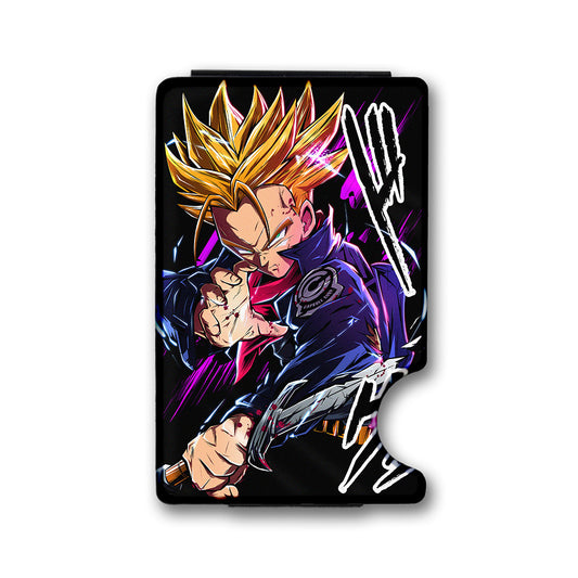 Burning Slash Plexi Glass Acrylic Backed Metal Wallet