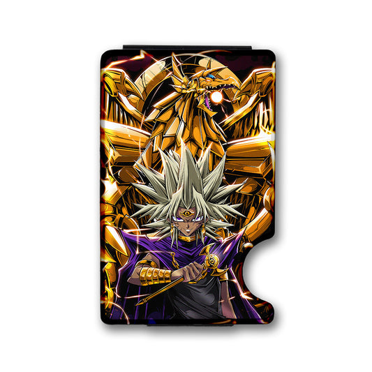 Centered Plexi Glass Acrylic Backed Metal Wallet