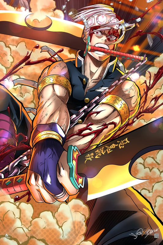 Chained Blades Plexi Glass Wall Art