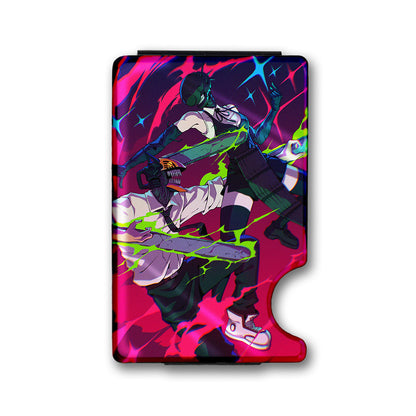 Chainsaws and Bombs Plexi Glass Acrylic Backed Metal Wallet
