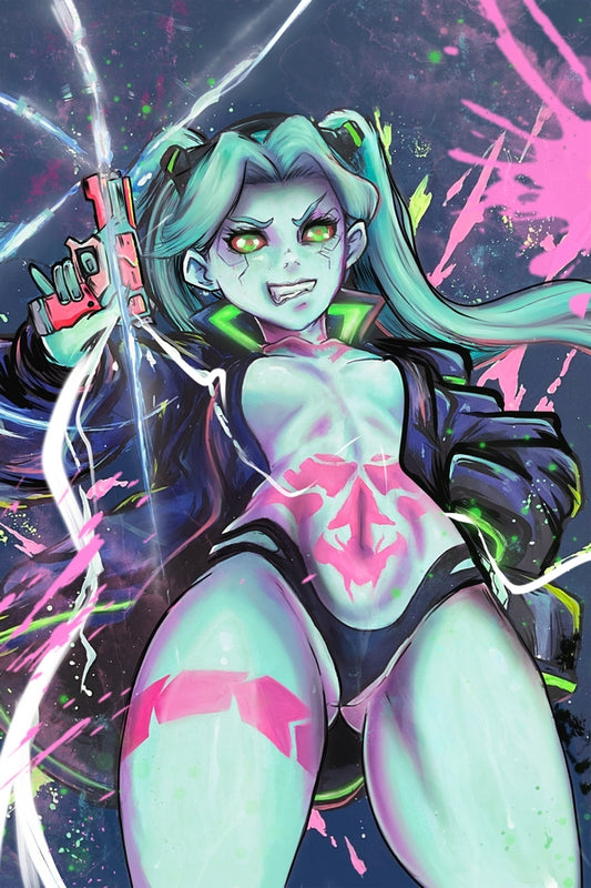 Crazy Cyber Gun Plexi Glass Wall Art