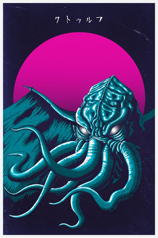 Cthulhu Under the Moon Plexi Glass Wall Art